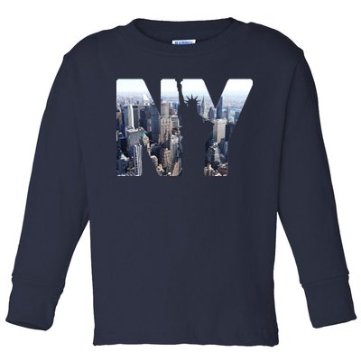 NY Statue Of Liberty Toddler Long Sleeve Shirt