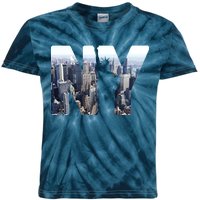 NY Statue Of Liberty Kids Tie-Dye T-Shirt