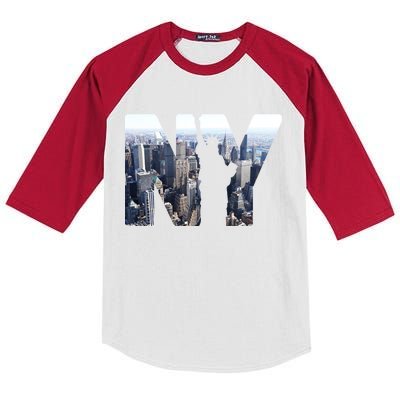 NY Statue Of Liberty Kids Colorblock Raglan Jersey