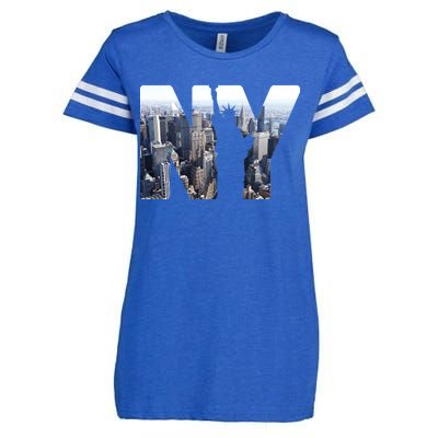 NY Statue Of Liberty Enza Ladies Jersey Football T-Shirt