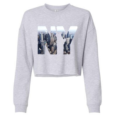 NY Statue Of Liberty Cropped Pullover Crew