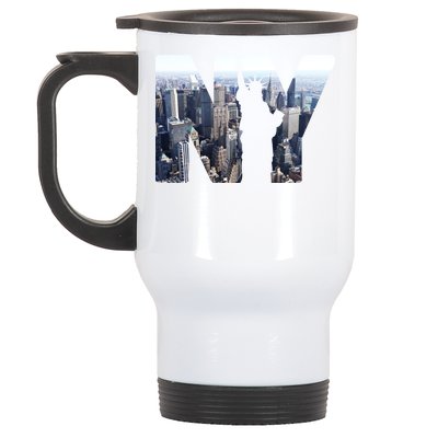 NY Statue Of Liberty Stainless Steel Travel Mug