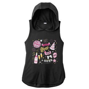 New Year 2025 Happy New Years Eve Day Family Matching Ladies PosiCharge Tri-Blend Wicking Draft Hoodie Tank