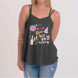 New Year 2025 Happy New Years Eve Day Family Matching Women's Strappy Tank