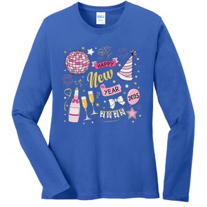 New Year 2025 Happy New Years Eve Day Family Matching Ladies Long Sleeve Shirt