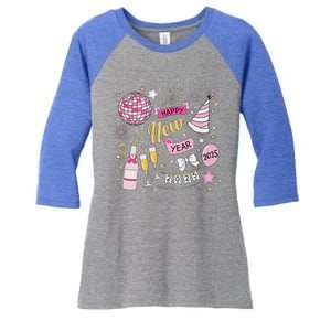 New Year 2025 Happy New Years Eve Day Family Matching Women's Tri-Blend 3/4-Sleeve Raglan Shirt