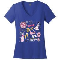 New Year 2025 Happy New Years Eve Day Family Matching Women's V-Neck T-Shirt