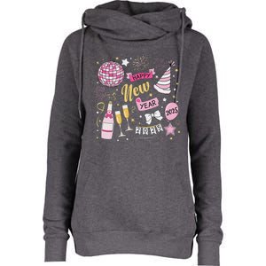 New Year 2025 Happy New Years Eve Day Family Matching Womens Funnel Neck Pullover Hood