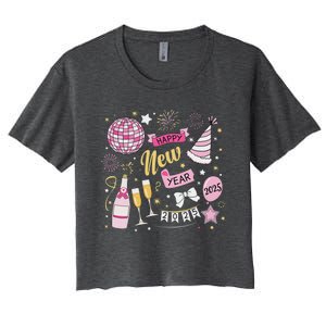 New Year 2025 Happy New Years Eve Day Family Matching Women's Crop Top Tee