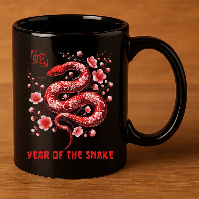 New Year 2025 Year Of The Snake Zodiac Sign 11oz C Handle Ceramic Mug