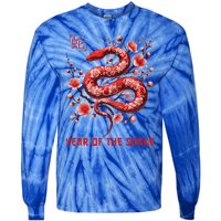 New Year 2025 Year Of The Snake Zodiac Sign Tie-Dye Long Sleeve Shirt