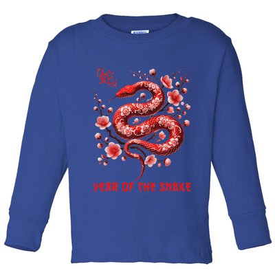 New Year 2025 Year Of The Snake Zodiac Sign Toddler Long Sleeve Shirt