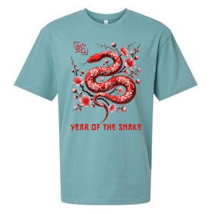 New Year 2025 Year Of The Snake Zodiac Sign Sueded Cloud Jersey T-Shirt