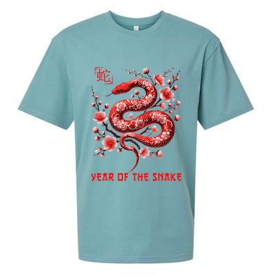 New Year 2025 Year Of The Snake Zodiac Sign Sueded Cloud Jersey T-Shirt