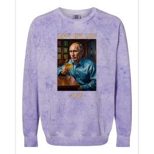 New Year 2025 Vladimir Putin Russia Colorblast Crewneck Sweatshirt