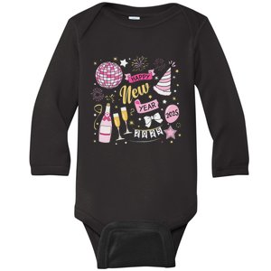 New Year 2025 Happy New Years Eve Day Family Matching Baby Long Sleeve Bodysuit