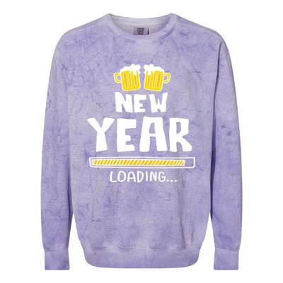 New Year 2020 Loading Beer Celebration New Years Eve Funny Gift Colorblast Crewneck Sweatshirt