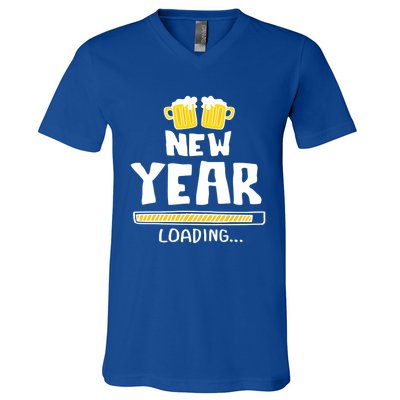 New Year 2020 Loading Beer Celebration New Years Eve Funny Gift V-Neck T-Shirt