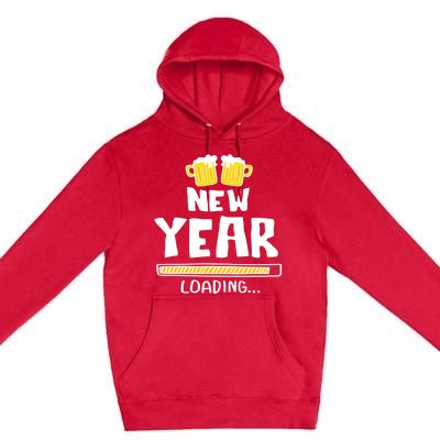 New Year 2020 Loading Beer Celebration New Years Eve Funny Gift Premium Pullover Hoodie