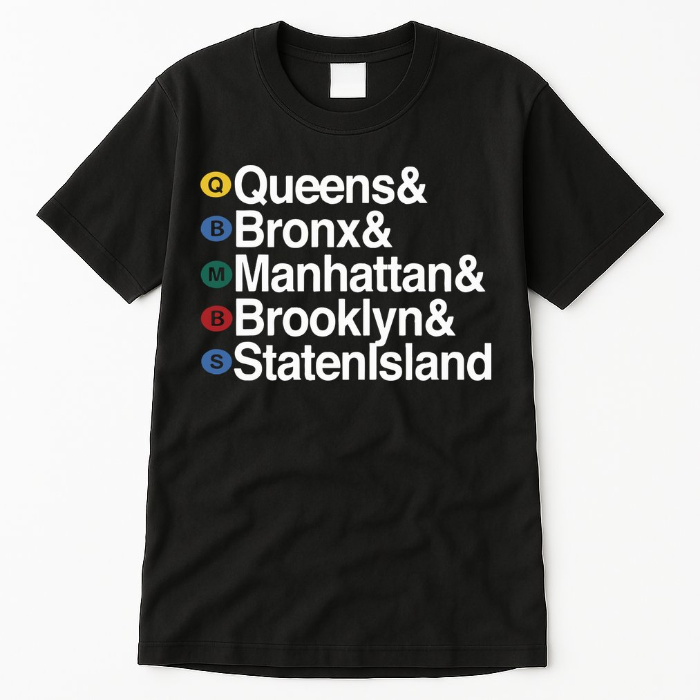New York 5 Boroughs Tall T-Shirt