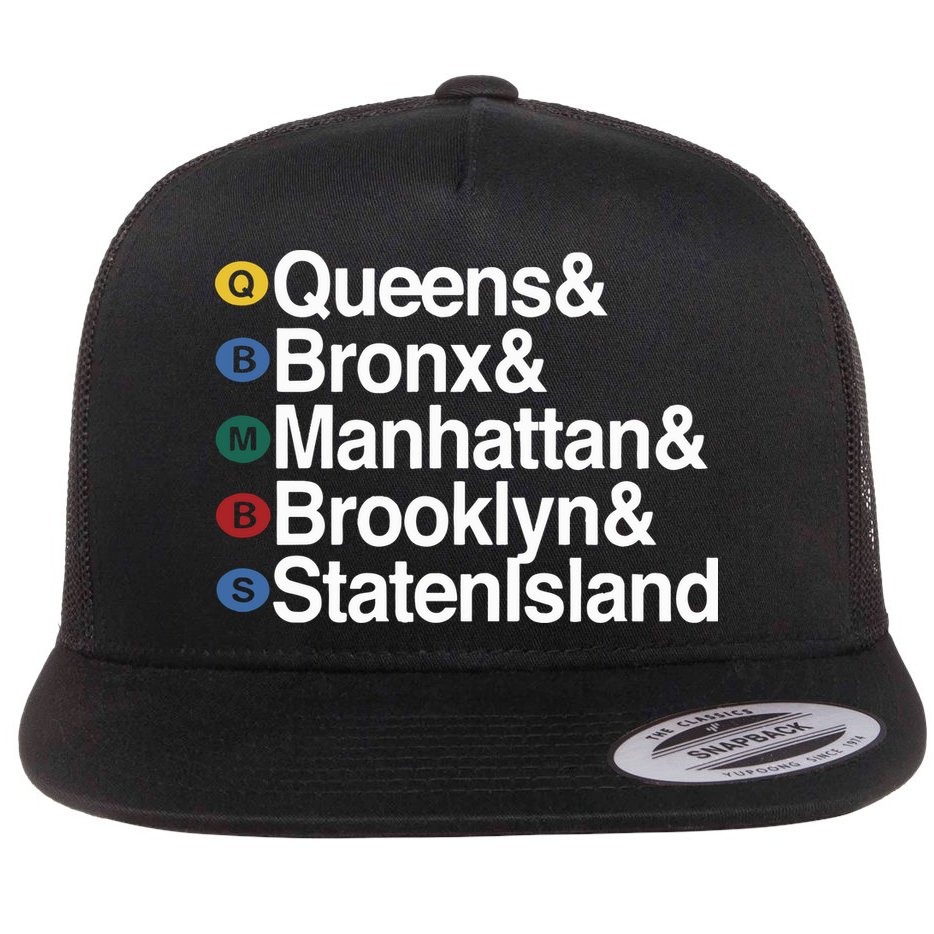 New York 5 Boroughs Flat Bill Trucker Hat