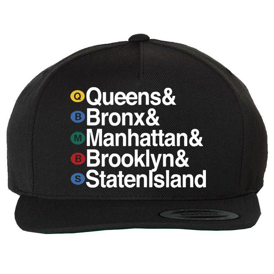 New York 5 Boroughs Wool Snapback Cap