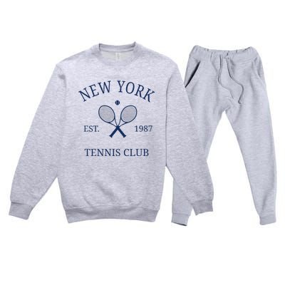 New York Athletics Tennis Club Racquet Prep Ny Premium Crewneck Sweatsuit Set