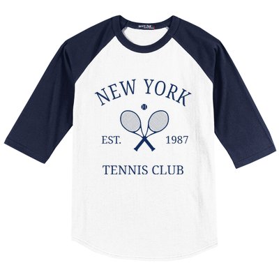 New York Athletics Tennis Club Racquet Prep Ny Baseball Sleeve Shirt