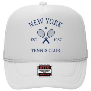 New York Athletics Tennis Club Racquet Prep Ny High Crown Mesh Back Trucker Hat