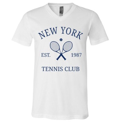 New York Athletics Tennis Club Racquet Prep Ny V-Neck T-Shirt
