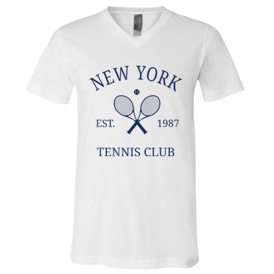 New York Athletics Tennis Club Racquet Prep Ny V-Neck T-Shirt