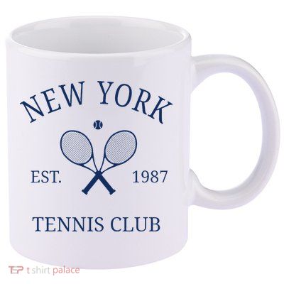 New York Athletics Tennis Club Racquet Prep Ny 11oz C Handle Ceramic Mug