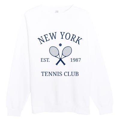 New York Athletics Tennis Club Racquet Prep Ny Premium Crewneck Sweatshirt