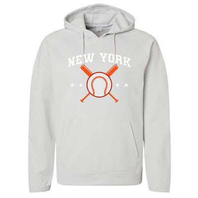 New York Baseball Fan Performance Fleece Hoodie