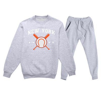 New York Baseball Fan Premium Crewneck Sweatsuit Set