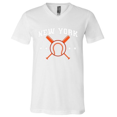 New York Baseball Fan V-Neck T-Shirt