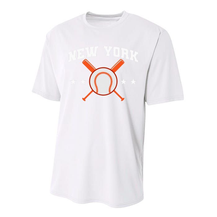 New York Baseball Fan Performance Sprint T-Shirt