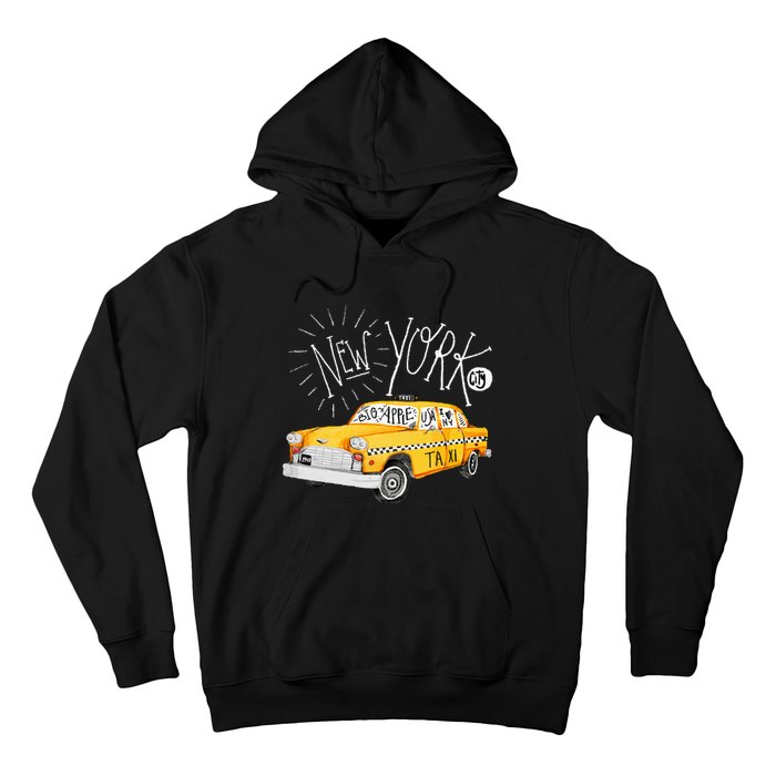 New York Big Apple Yellow Cab Taxi Hoodie