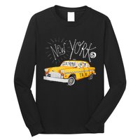 New York Big Apple Yellow Cab Taxi Long Sleeve Shirt