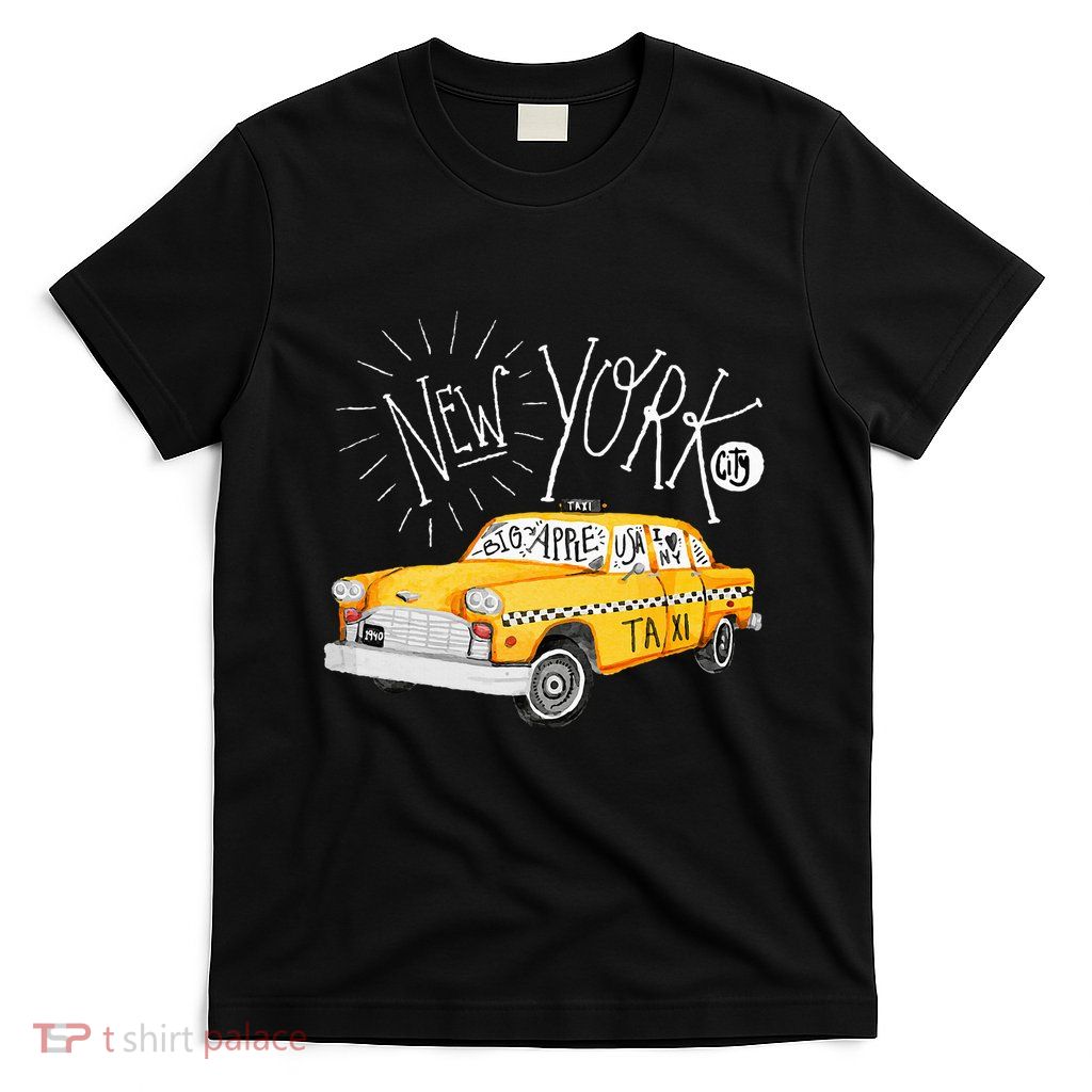 New York Big Apple Yellow Cab Taxi T-Shirt