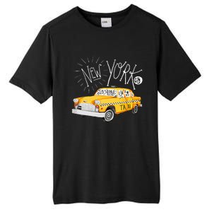 New York Big Apple Yellow Cab Taxi Tall Fusion ChromaSoft Performance T-Shirt