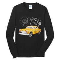 New York Big Apple Yellow Cab Taxi Tall Long Sleeve T-Shirt