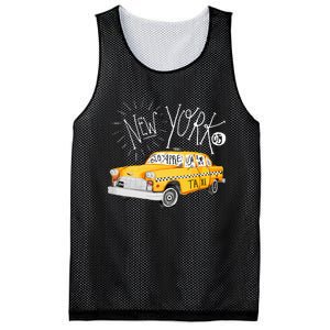 New York Big Apple Yellow Cab Taxi Mesh Reversible Basketball Jersey Tank