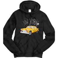 New York Big Apple Yellow Cab Taxi Tie Dye Hoodie