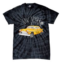 New York Big Apple Yellow Cab Taxi Tie-Dye T-Shirt