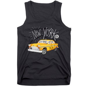 New York Big Apple Yellow Cab Taxi Tank Top