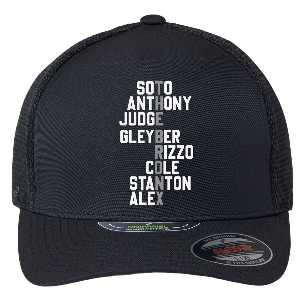New York Baseball Player Name Flexfit Unipanel Trucker Cap