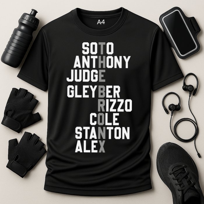 New York Baseball Player Name Cooling Performance Crew T-Shirt