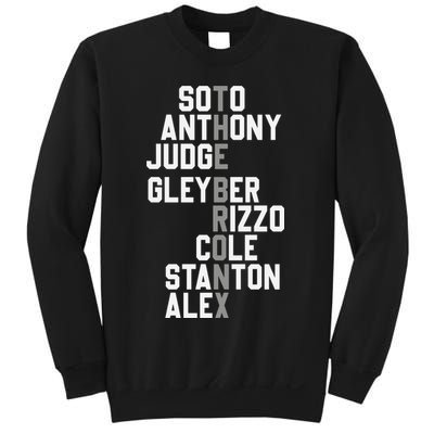 New York Baseball Player Name Sweatshirt