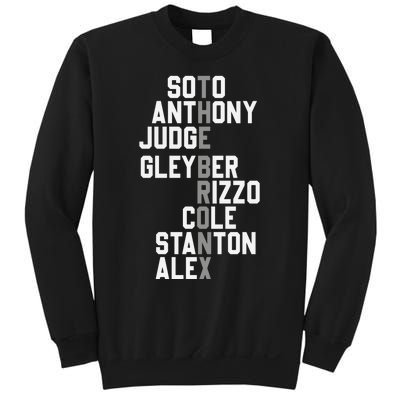 New York Baseball Player Name Sweatshirt